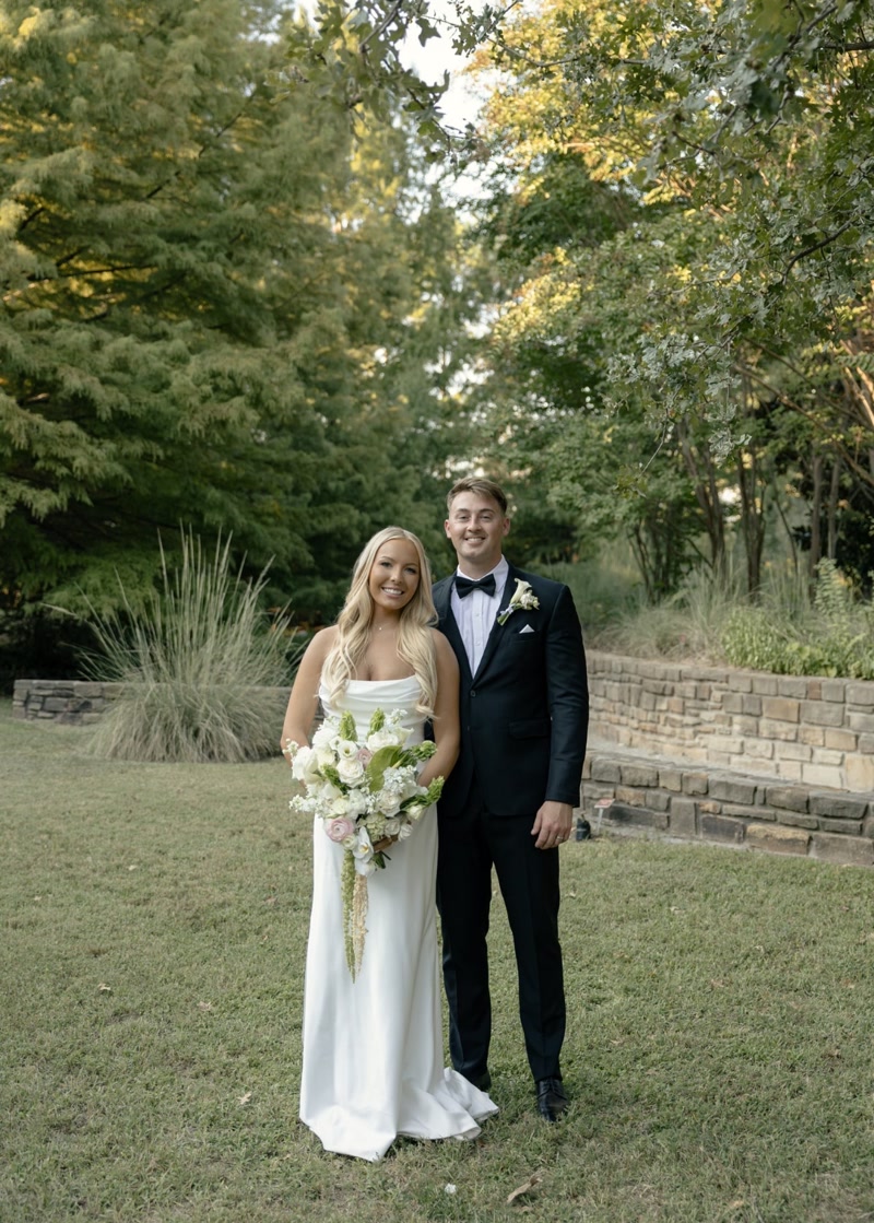 Kaelyn and Hunter Lawliss on their wedding day